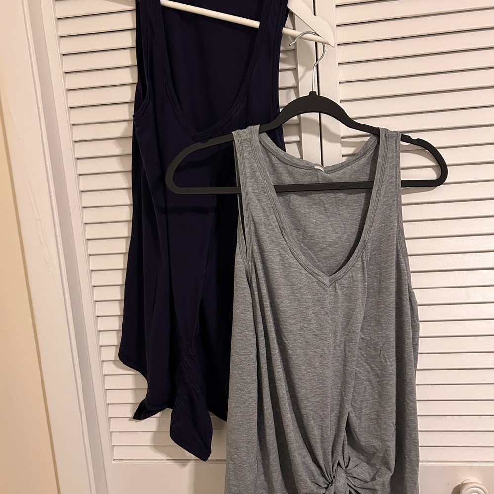 lululemon athletica Gray and Navy Tank Tops (2)
